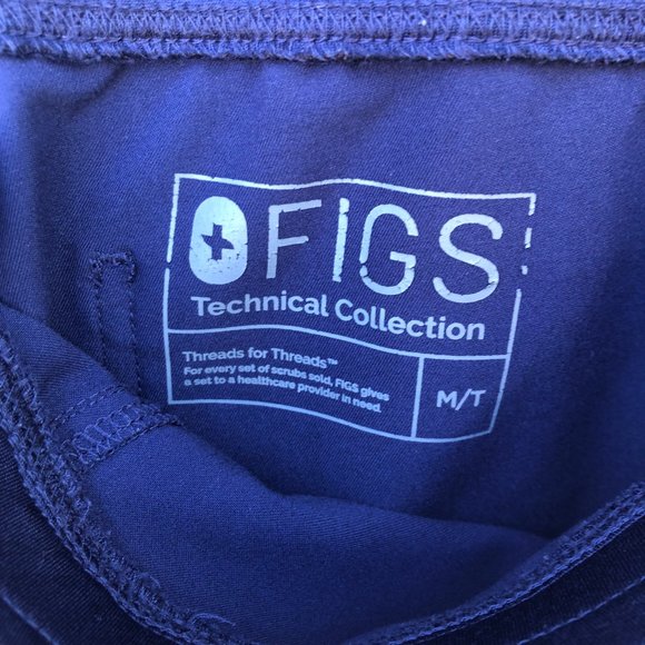 Figs Technical Collection Navy Blue Scrub Pants Women's Size Medium Tall - Picture 4 of 6
